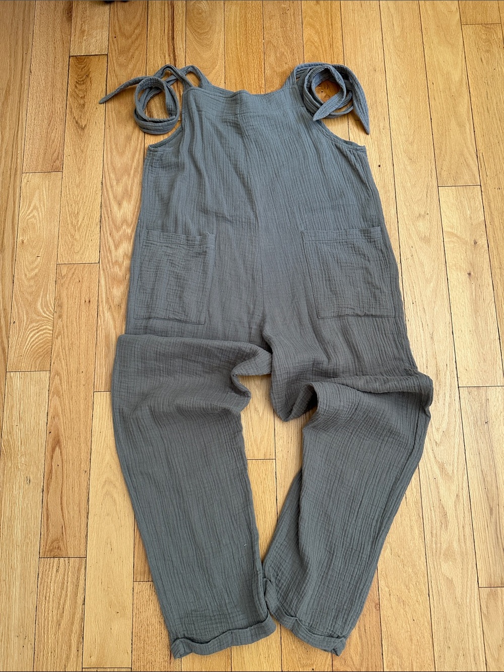 Smash + Tess x Jillian Harris ~ Sage Colour, 100% Organic Cotton Gauze Overalls